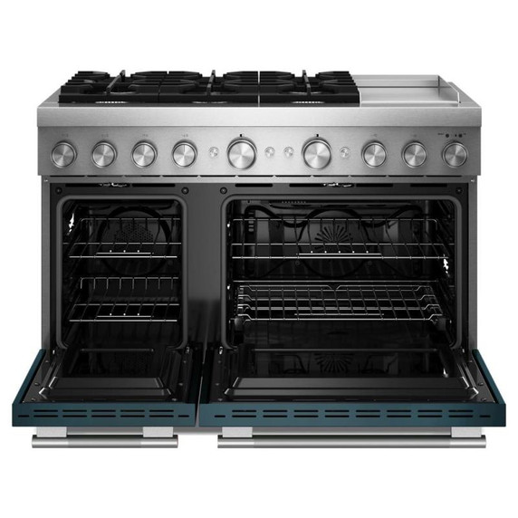 Kitchenaid® 48-Inch 6 Burner Commercial-Style Dual Fuel Range with Griddle KFDD948SAG