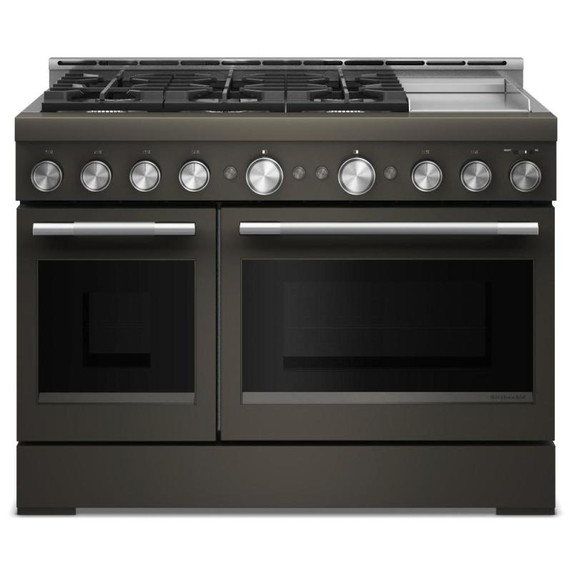 KitchenAid® 48-Inch 6 Burner Commercial-Style Gas Range with Griddle KFGD948SBE
