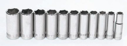 Socket Set 1/2 Dr Deep 6-Pt 11 Pcs