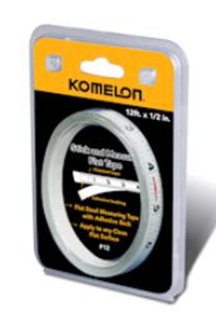 Tape Komelon Steel Blade Adhesive Back 12ft x 1/2in 
