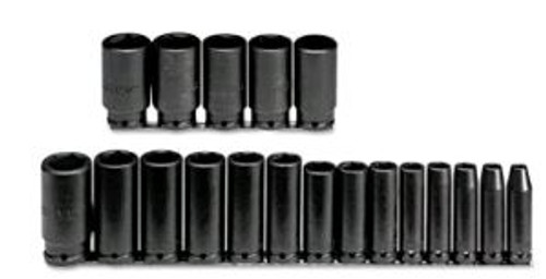 Impact Socket Set 1/2DR 19PC Deep Proto 74116