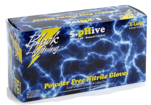 Black Lightning Nitrile Powder-Free XL Glove