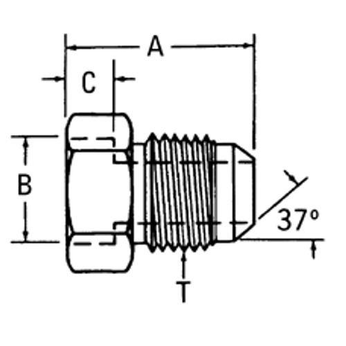 446-202232-1/2-8 Aeroquip Monel Adapter