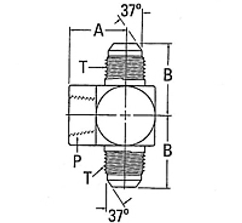 2031-12-12S Aeroquip SAE 37 Flare Swivel Tee