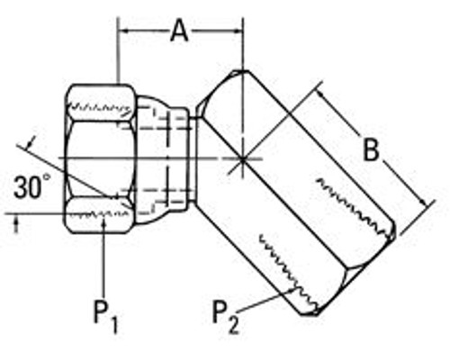 2050-4-4S NPTF/SM Hydraulic Adapter Aeroquip(12330)