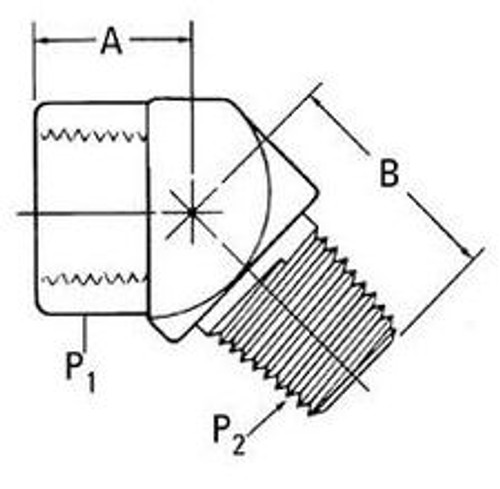 2088-8-8S NPTF/SM Hydraulic Adapter Aeroquip(12382)