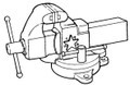 Milwaukee Morgan Star Vise 4'' Professional Series Stationary Base 4A 1124000