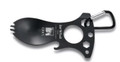 Eat'N Tool-Black Oxide, Spoon, Fork, Bottle Opener, Screwdriver/Pry Tip, Metric Wrenches, Carabiner CRKT 9100KC