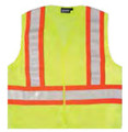 Safety Vest XL Aware Hi-Vis Class 2 ANSI Lime ERB 14607