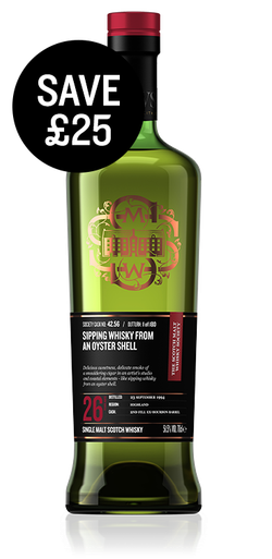 Sipping whisky from an oyster shell - SMWS 42.56
