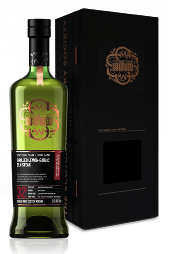 Grilled lemon-garlic elk steak - SMWS 76.148