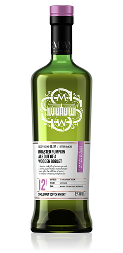Roasted pumpkin ale out of a wooden goblet - SMWS 48.137