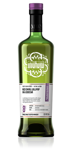 Red swirl lollipop in a sidecar - SMWS 6.58