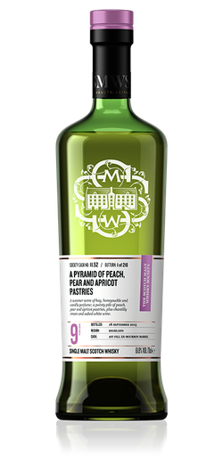 A pyramid of peach, pear and apricot pastries - SMWS 11.52