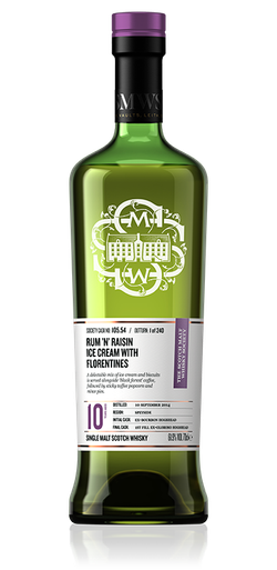 Rum n raisin ice cream with florentines - SMWS 105.54