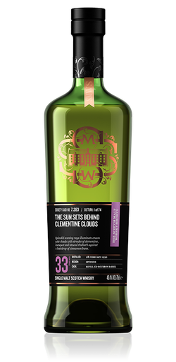 The sun sets behind clementine clouds - SMWS 7.283