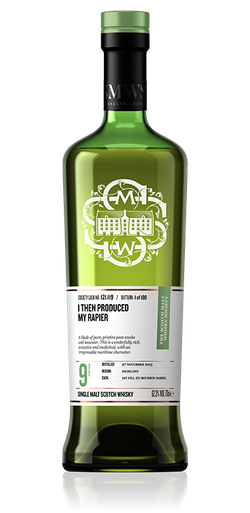 I then produced my rapier - SMWS 121.119