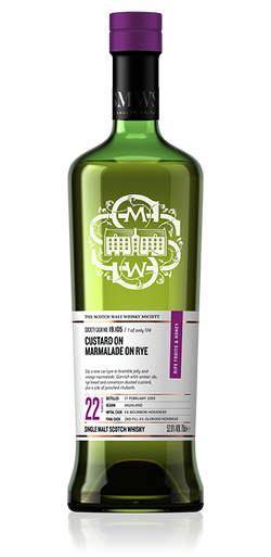 Custard on marmalade on rye