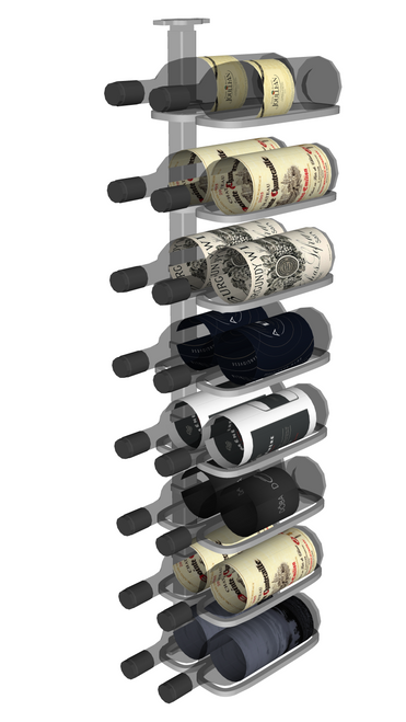 wine racks (Floor to Ceiling / Pillar Series) Double Bottle Label Facing