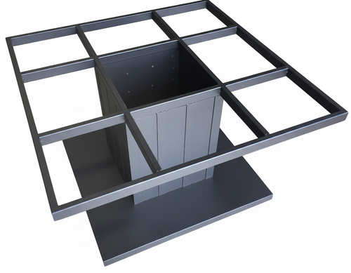 Alder conference and dining pedestal base