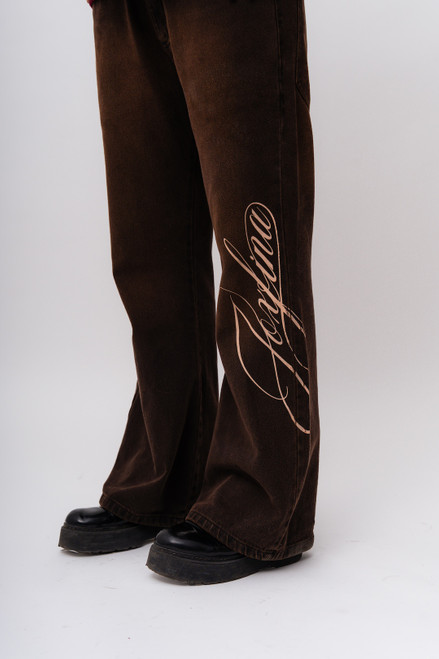 JEAN FLARED MARRON