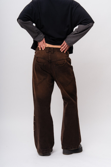 JEAN FLARED MARRON