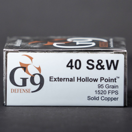 G9 40 S&W 95 gr External Hollow Point G9 40 S&W 95 gr External Hollow Point