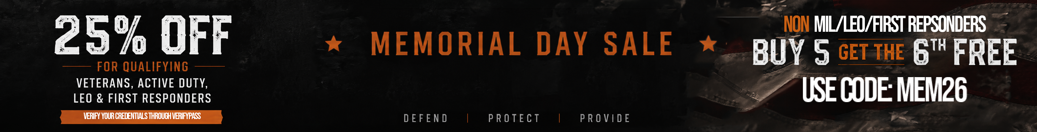 memorial day sale banner
