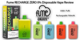 Fume RECHARGE ZERO 0% Disposable Vape Device Review