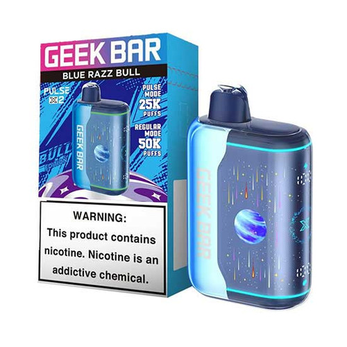 Blue Razz Bull Flavored Geek Bar Pulse X 2 Disposable Vape - 50K Puffs | E-Vape Kings