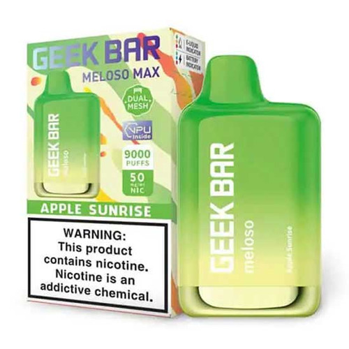 Apple Sunrise Flavored Geek Bar Meloso MAX Disposable Vape - 9000 Puffs | E-Vape Kings