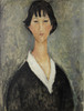 Art Prints of Young Woman with Black Hair by Amedeo Modigliani