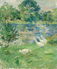 Art Prints of Girl in a Boat with Geese by Berthe Morisot