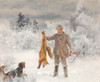 Art Prints of Hunter with Dogs and Fox by Bruno Liljefors