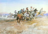 Art Prints of Start of the Round Up by Charles Marion Russell