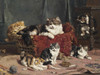 Art Prints of Playtime, Kittens by Charles Van den Eycken