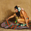 Art Prints of Indian Examining a Blanket by Eanger Irving Couse