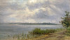 Art Prints of Lake Landscape as the Sun is Breaking Through by Edward Lamson Henry