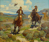 Art Prints of Pursuit of a Cattle Thief by Frank Tenney Johnson