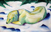 Art Prints of Dog Lying in the Snow by Franz Marc