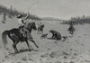 Art Prints of The Bear at Bay Roping a Grizzly by Frederic Remington