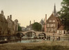 Art Prints of Convent Bridge and the Spire of Notre Dame, Bruges, Belgium (387157)