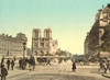 Art Prints of Notre Dame and St. Michael Bridge, Paris, France (387436)