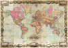 Art Prints of Map of the World, 1854 by J.H. Colton