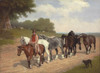 Art Prints of Groom with Carthorses and a Dog on a Road by Jacques-Laurent Agasse