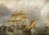 Art Prints of American Ship being Towed out by James Edward Buttersworth
