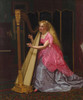 Art Prints of The Harpist by John George Brown