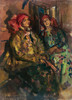 Art Prints of Two Girls in Peasant Costumes by Konstantin Alexeevich Korovin