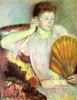 Art Prints of Clarissa Turned Right with Her Hand to Her Ear by Mary Cassatt