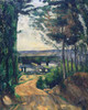 Art Prints of Road Leading to the Lake by Paul Cezanne